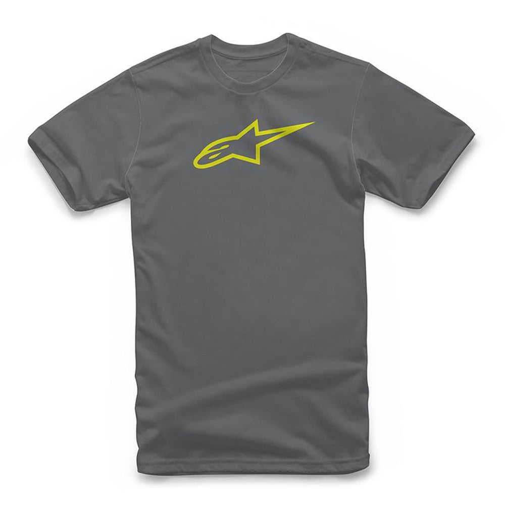 Alpinestars Ageless Classic Tee Charcoal Hi Vis Yellow