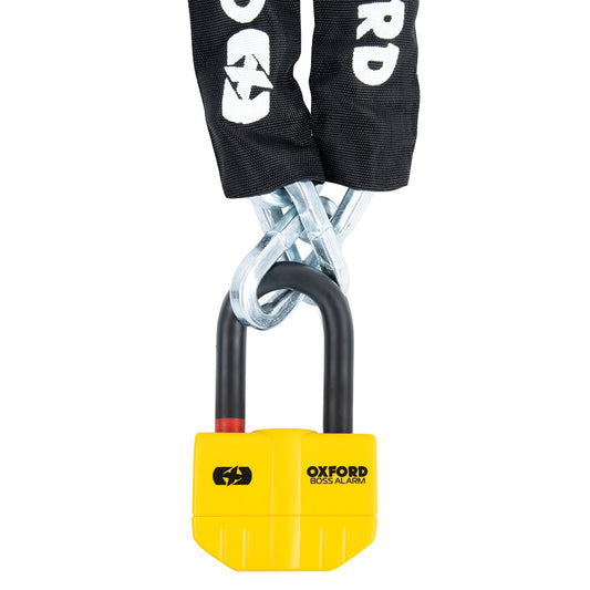 Oxford Boss Alarm 14mm Lock + Chain 12mm