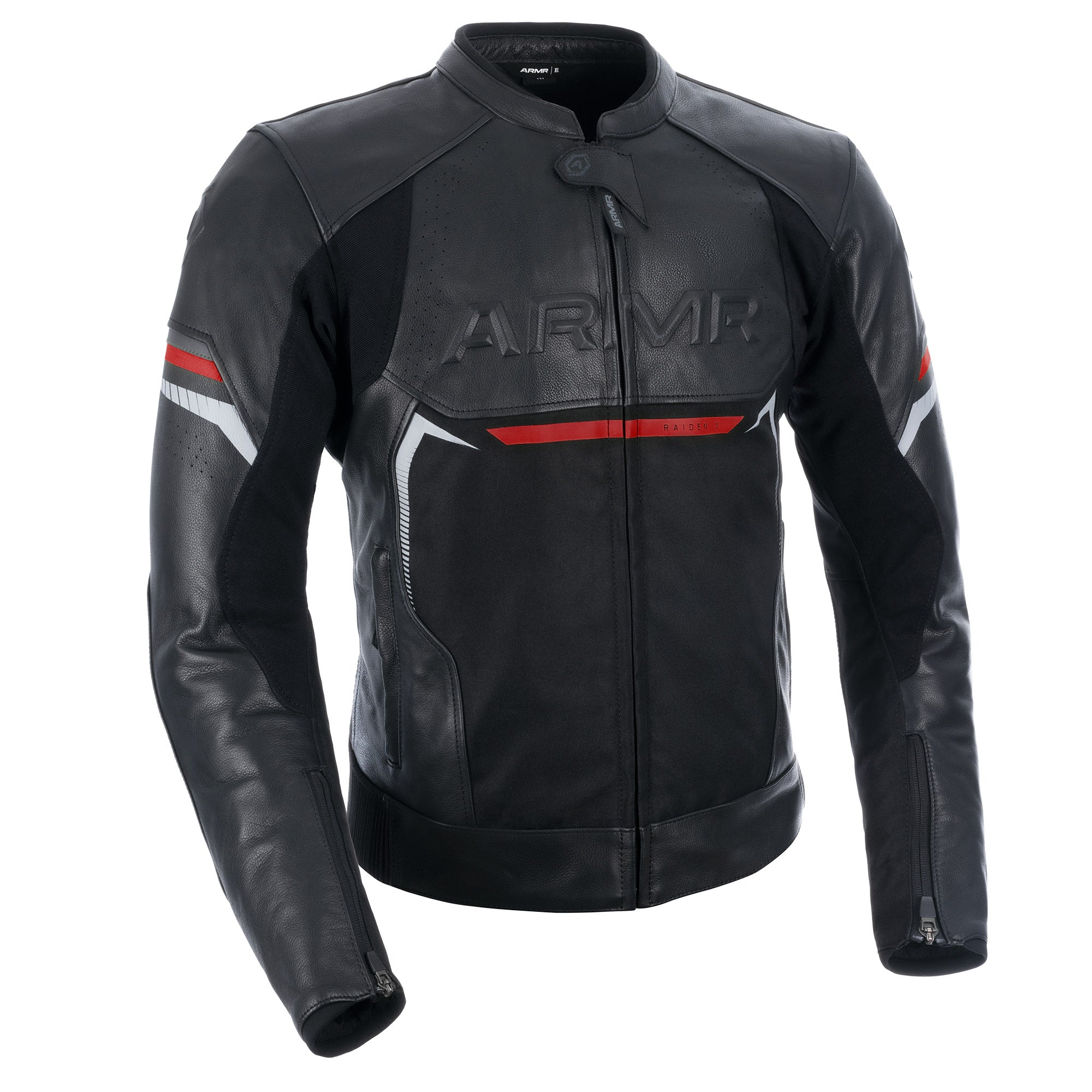 ARMR Raiden 3.0 MS Leather Jkt Blk/Red