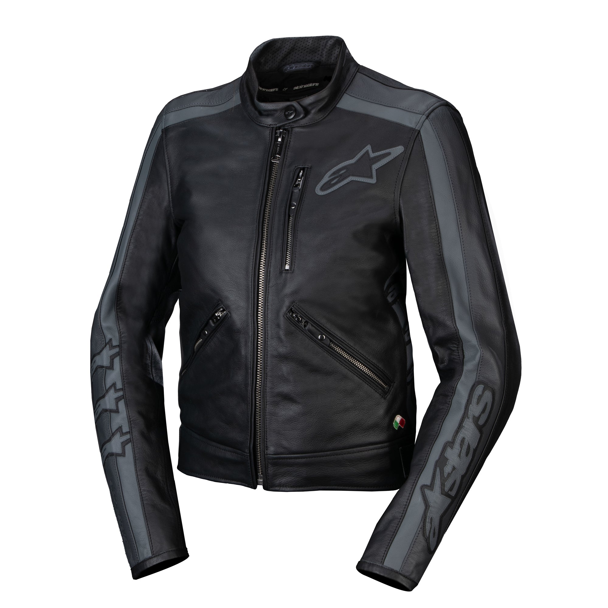 Alpinestars Stella Dyno Leather JKT B/Tar Grey D/Grey