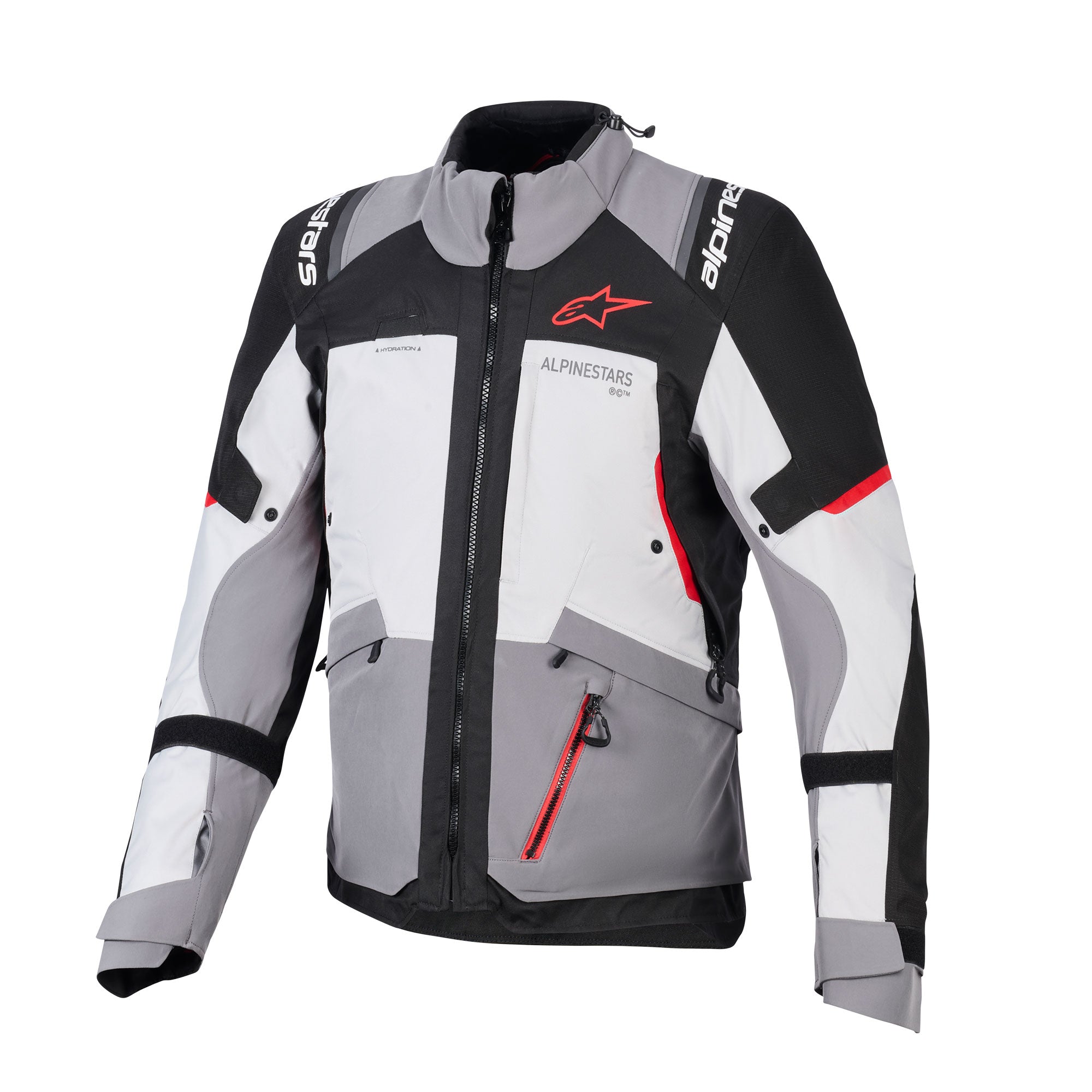 Andes V4 Drystar Jkt Dark Grey Ice Grey Blk Bright Red