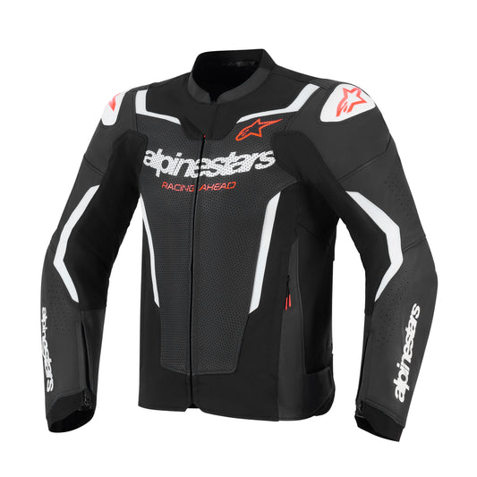 Alpinestars Gp Force V2 Leather Jacket Airflow Black White