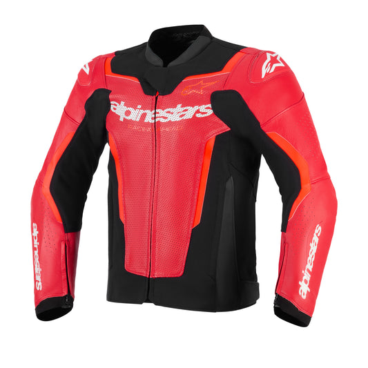 Alpinestars Gp Force V2 Leather Jacket Airflow Red Red Fluo