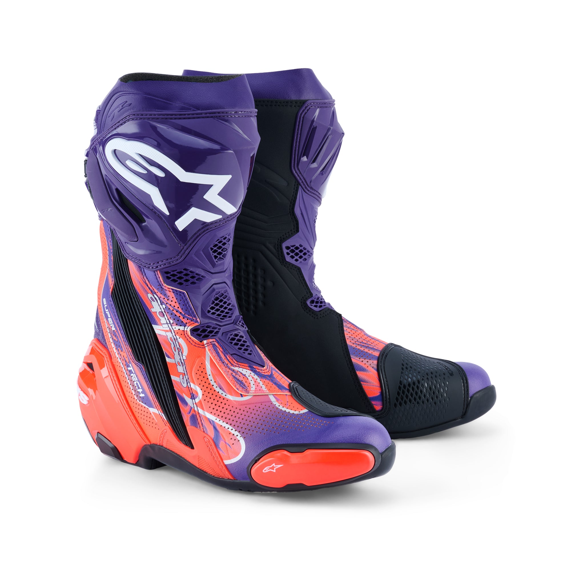 Alpinestars Supertech R Le Flyte Vented Boots Purple/Red/Black